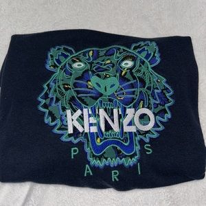 Kenzo sweatshirt navy blue and details on front